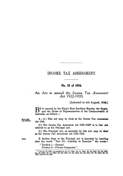 INCOME TAX ASSESSMENT.