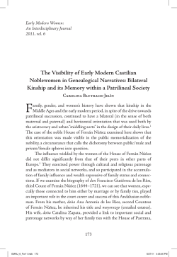 The Visibility of Early Modern Castilian Noblewomen in
