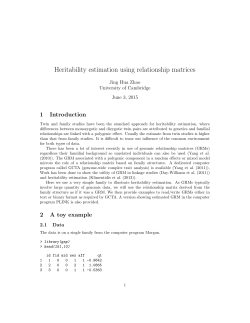 Heritability estimation using relationship matrices
