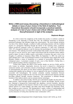Write a 3500-word essay discussing a theoretical or methodological