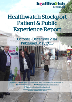 Page 1 of 28 - Healthwatch Stockport
