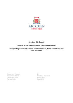 Amended Scheme for the Establishment of Community Councils
