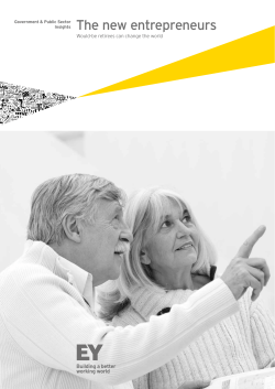 The new entrepreneurs: would-be retirees can change the