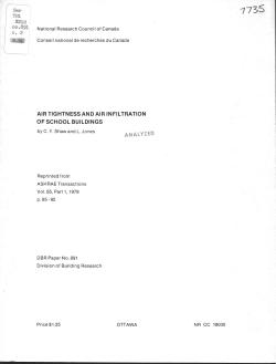 Air tightness and air infiltration of school buildings