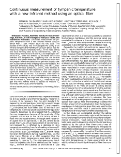 Continuous measurement of tympanic temperature with a new