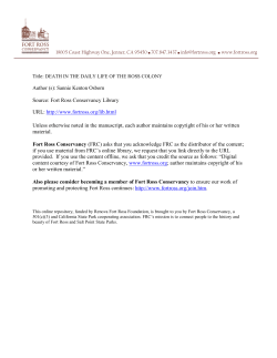 Death in the Daily Life of the Ross Colony (excerpts)