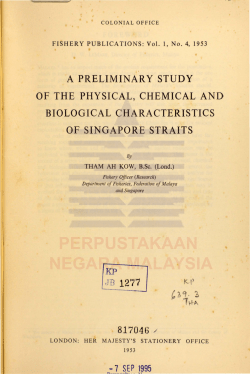 A preliminary study of the physical chemical and biological