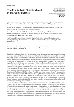 The Multiethnic Neighborhood in the United States
