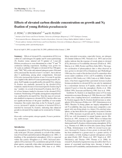 Effects of elevated carbon dioxide concentration on growth and N2