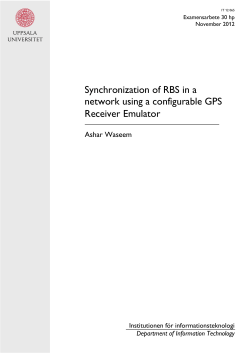 Synchronization of RBS in a network using a configurable GPS
