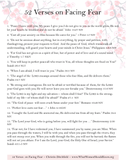 52 Verses on Facing Fear