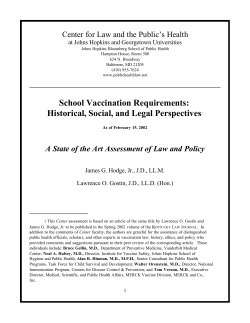 School Vaccination Requirements: Historical, Social, and Legal