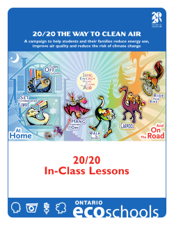 20/20 In-Class Lessons - Clean Air Partnership