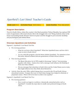 Apartheid`s Last Stand
