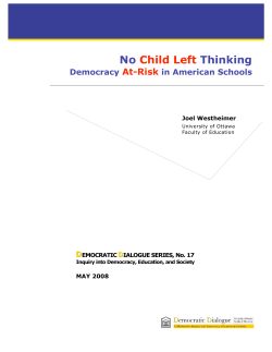 No Child Left Thinking