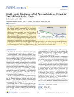 LiquidАLiquid Coexistence in NaCl Aqueous Solutions