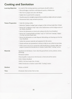 OLSWL - Pages 18 - 23 Cooking and Sanitation