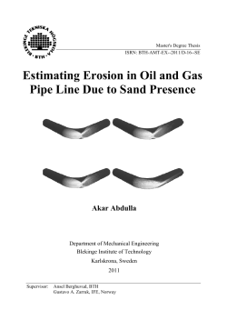 Estimating Erosion in Oil and Gas Pipe Line Due to Sand