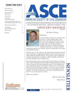 N E W S L E T T E R - ASCE San Bernardino and Riverside
