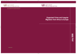 Organized Crime and Irregular Migration from Africa to Europe