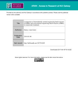 Title Comparison of intermittently aerated sequencing batch reactors