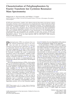 Characterization of Polyphosphoesters by Fourier