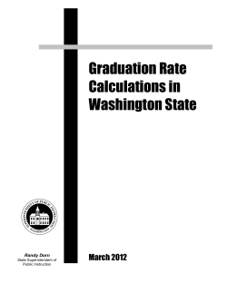 Graduation Rate Calculations in WA