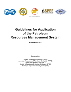 Guidelines for Application of the Petroleum Resources Management