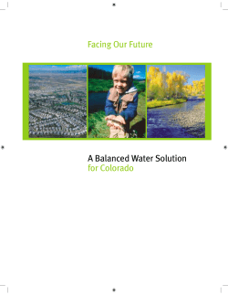 A Balanced Water Solution for Colorado Facing Our Future