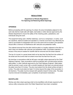 new street opening regulation - Philadelphia Streets Department