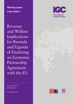 Revenue and Welfare Implications for Rwanda and Uganda of