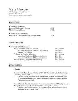 Kyle Harper - College of Arts and Sciences