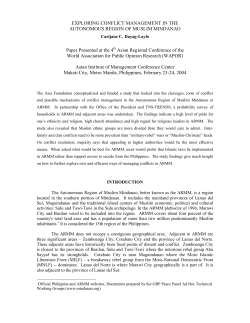 Exploring Conflict Management in the Autonomous Region of