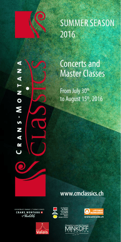 Concerts and Master Classes