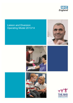 Liaison and Diversion Operating Model 2013/14