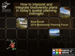 How to interpret and integrate biodiversity plans in today`s spatial
