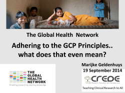 Adhering to the GCP Principles.. what does that even mean?