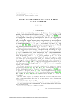 ON THE SUPERRIGIDITY OF MALLEABLE ACTIONS WITH