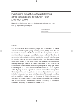 Investigating the attitudes towards learning a third language and its