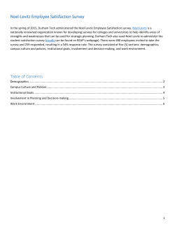 Noel-Levitz Employee Satisfaction Survey