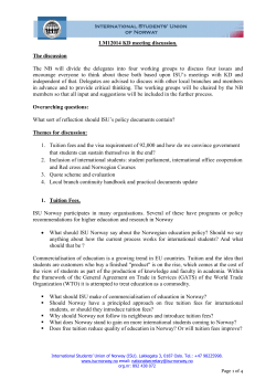LM12014 KD meeting discussion. The discussion The NB will divide