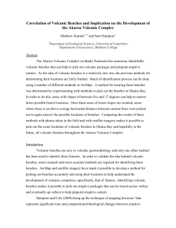 Correlation of Volcanic Benches and Implication