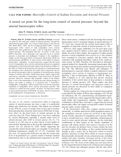 A neural set point for the long-term control of arterial pressure