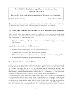 Lecture 20: Low-rank Approximation with Element