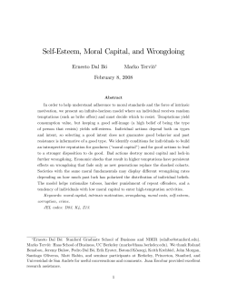 Self$Esteem, Moral Capital, and Wrongdoing