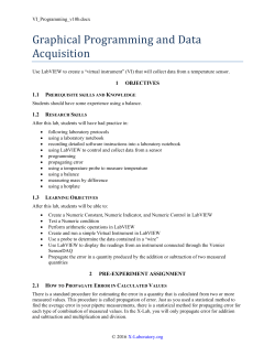 Graphical Programming and Data Acquisition - X