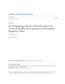 Re-Neogitiating a Theory of Social Contract for Universal Health