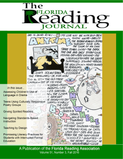 The Florida Reading Journal - Florida Reading Association