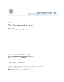 The Definitions of Income - Scholarship @ GEORGETOWN LAW