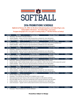 2016 promotions schedule